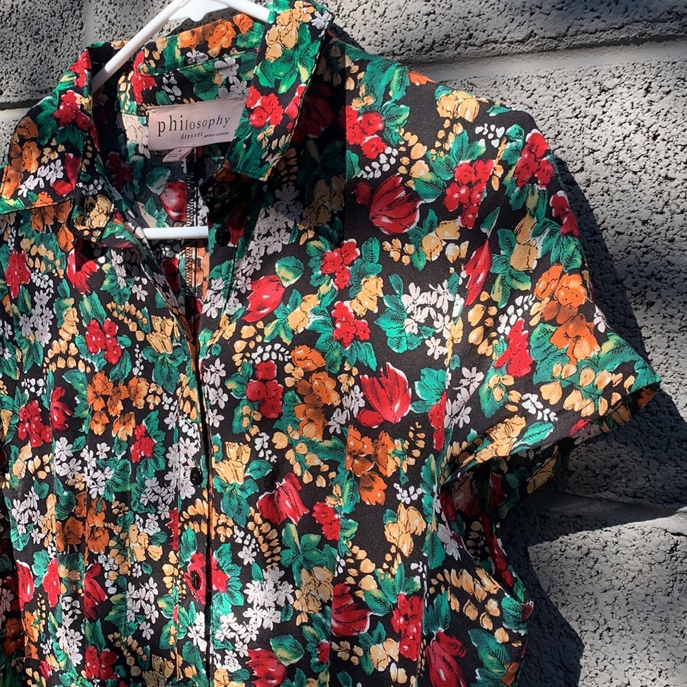Floral Maxi 90’s Style Button Up Dress